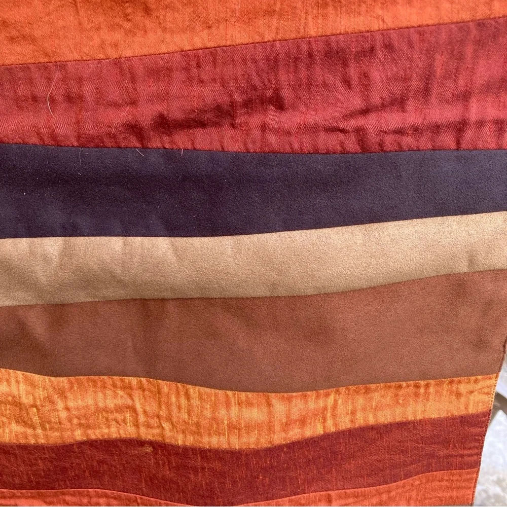 CRATE and BARREL Striped Multicolor Table Runner 14 x 90 inches